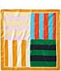Gemma Layne Multi Colored Stripe Silk Square Scarf - Image 2