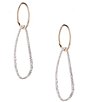 Gemma Layne Organic Double Oval Drop Earrings, Color:Two Tone - Image 1