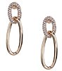 Gemma Layne Oval Link Pave Drop Earrings - Image 1