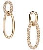 Gemma Layne Oval Link Pave Drop Earrings - Image 1