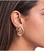 Gemma Layne Oversized Embellished Resin Stone Stud Earrings - Image 2