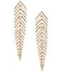 Gemma Layne Pave Cascade Leaf Drop Earrings - Image 1