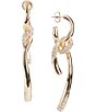 Gemma Layne Pave Statement Loop Knot Drop Earrings - Image 1