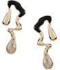 Gemma Layne Pave Statement Squiggle Drop Statement Earrings - Image 1