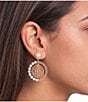 Gemma Layne Pearl Geo Drop Earrings - Image 2
