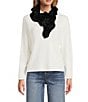 Gemma Layne Pull Through Faux Fur Slink Neck Wrap, Color:Black - Image 2
