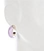 Color:Gold/Purple - Image 2 - Purple Epoxy Hoop Earrings