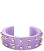 Gemma Layne Resin Rhinestone Thick Cuff Statement Bracelet - Image 1