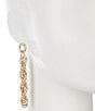 Gemma Layne Rope Chain Link Statement Linear Earrings, Color:Gold - Image 2