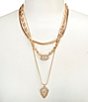 Gemma Layne Pave Link and Pendant Short Multi Strand Chain Necklace - Image 1