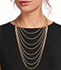 Gemma Layne Snake Chain Statement Long Multi Strand Necklace - Image 1