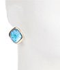 Gemma Layne Square Resin Stud Inset Stone Earrings - Image 4