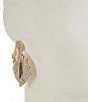Gemma Layne Statement Wavy Pave Drop Earrings, Color:Gold/Crystal - Image 2