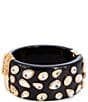 Gemma Layne Stone Accented Wide Resin Cuff Bracelet - Image 1
