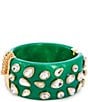 Gemma Layne Stone Accented Wide Resin Cuff Bracelet - Image 2