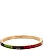 Gemma Layne Stone Hinge Bangle Bracelet, Color:Gold - Image 1