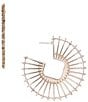 Gemma Layne Stud Wheel Hoop Earrings - Image 1