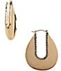 Gemma Layne Thick Oval Pave Hoop Earrings - Image 1