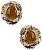 Gemma Layne Tigers Eye Statement Stud Earrings - Image 1