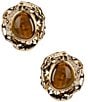 Gemma Layne Tigers Eye Statement Stud Earrings - Image 1