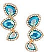 Gemma Layne Triple Stone Stud Earrings - Image 1