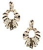 Gemma Layne Wavy Metal Statement Drop Earrings - Image 1