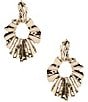 Gemma Layne Wavy Metal Statement Drop Earrings - Image 1
