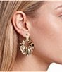 Gemma Layne Wavy Metal Statement Drop Earrings - Image 2