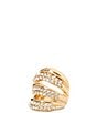 Gemma Layne Wavy Pave Statement Ring - Image 1