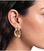 Gemma Layne Wavy Polished Metal Drop Earrings - Image 2