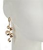 Gemma Layne Wavy Statement Drop Earrings, Color:Gold/Crystal - Image 2