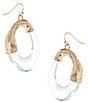 Gemma Layne Wavy Textured Metal Organic Drop Statement Earrings - Image 1