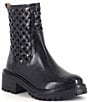 Gentle Souls Bailah Leather Woven Shaft Booties - Image 1