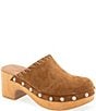 Gentle Souls Daphine Suede Platform Studded Clogs - Image 1