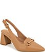 Gentle Souls Dionne Slingback Leather Bit Buckle Block Heel Pumps - Image 1