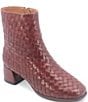 Gentle Souls Elodie Woven Leather Booties - Image 1