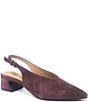 Gentle Souls Ginette Suede High Vamp Slingback Pumps - Image 1