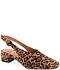 Gentle Souls Kellis Leopard Print Suede Slingback Pumps - Image 1