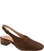 Gentle Souls Kellis Sling Suede Block Heel Pumps - Image 1