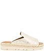 Gentle Souls Leilani Metallic Leather Espadrille Platform Slide Sandals - Image 2