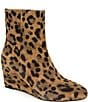 Gentle Souls Nash Leopard Print Suede Wedge Booties - Image 1