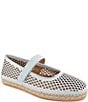 Gentle Souls Sienna Perforated Nubuck Suede Mary Jane Espadrille Flats - Image 1