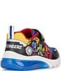 Color:Black/Royal Multi - Image 3 - GEOX Boys' Ciberdron Avengers Lighted Sneakers (Toddler)