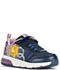 Color:Navy/Lavender - Image 1 - Girls' Space Club Disney Lighted Sneakers (Toddler)
