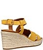 Color:Yellow - Image 3 - Panarea Suede Espadrille Wedge Sandals