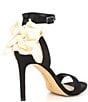 Color:Black/Sweet Cream - Image 3 - Ansley Satin Bow Back Dress Sandals