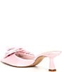 Color:Fair Pink - Image 3 - Danelo Satin Flower Detail Dress Mules