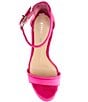 Color:Fiery Pink - Image 5 - Joenah Satin Ankle Strap Block Heel Two Piece Dress Sandals