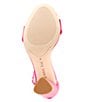 Color:Fiery Pink - Image 6 - Joenah Satin Ankle Strap Block Heel Two Piece Dress Sandals