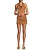 Gianni Bini Ada A-Line Coordinating Linen Mini Skirt - Image 3